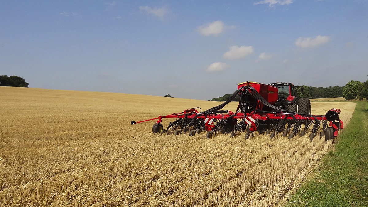 Direct drilling with a specialist direct seed drill
