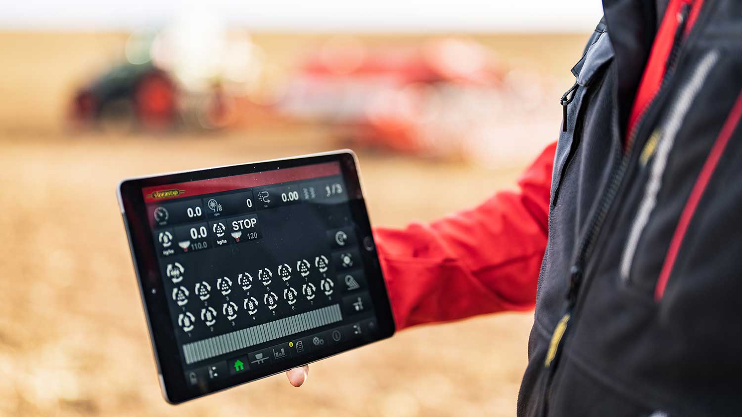 Man holding iPad with E-Control
