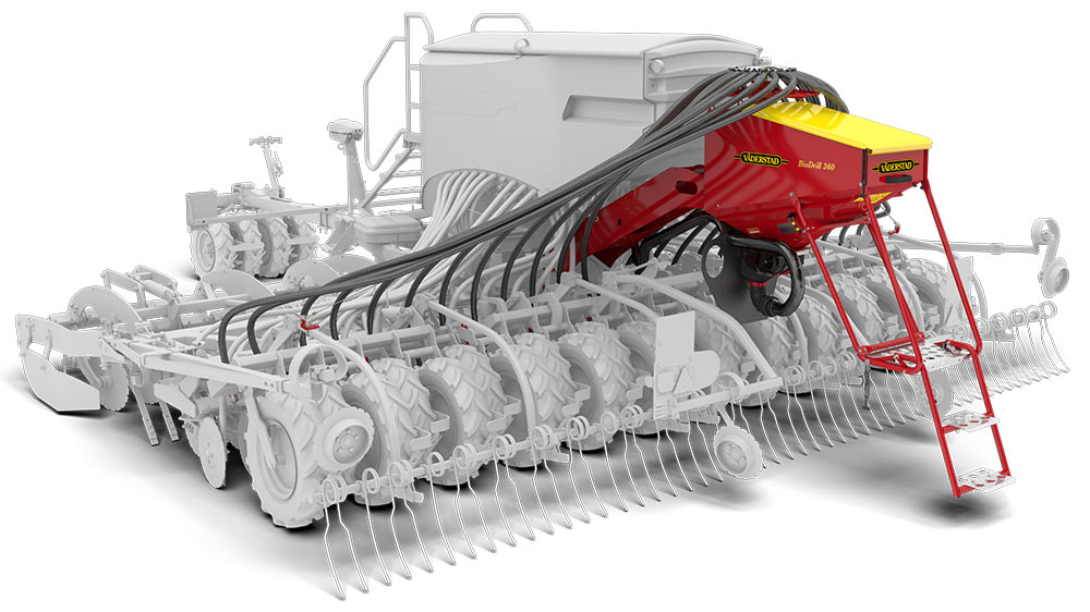 Väderstad BioDrill mounted on Rapid A clearcut image