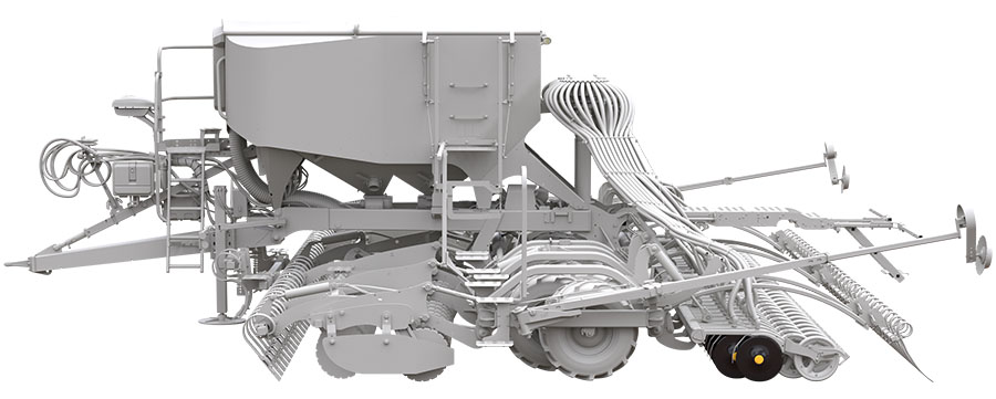 Väderstad Spirit 600-900S working zones