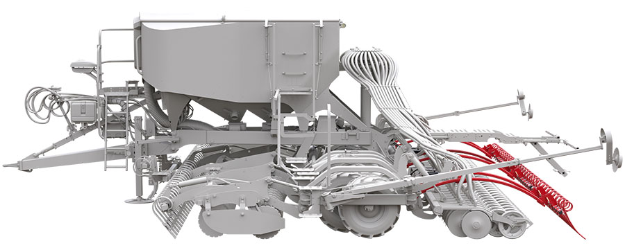 Väderstad Spirit 600-900S working zones