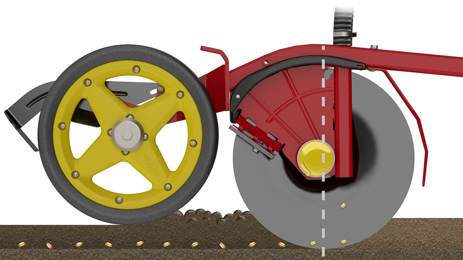 Väderstad Inspire seed tube positioning