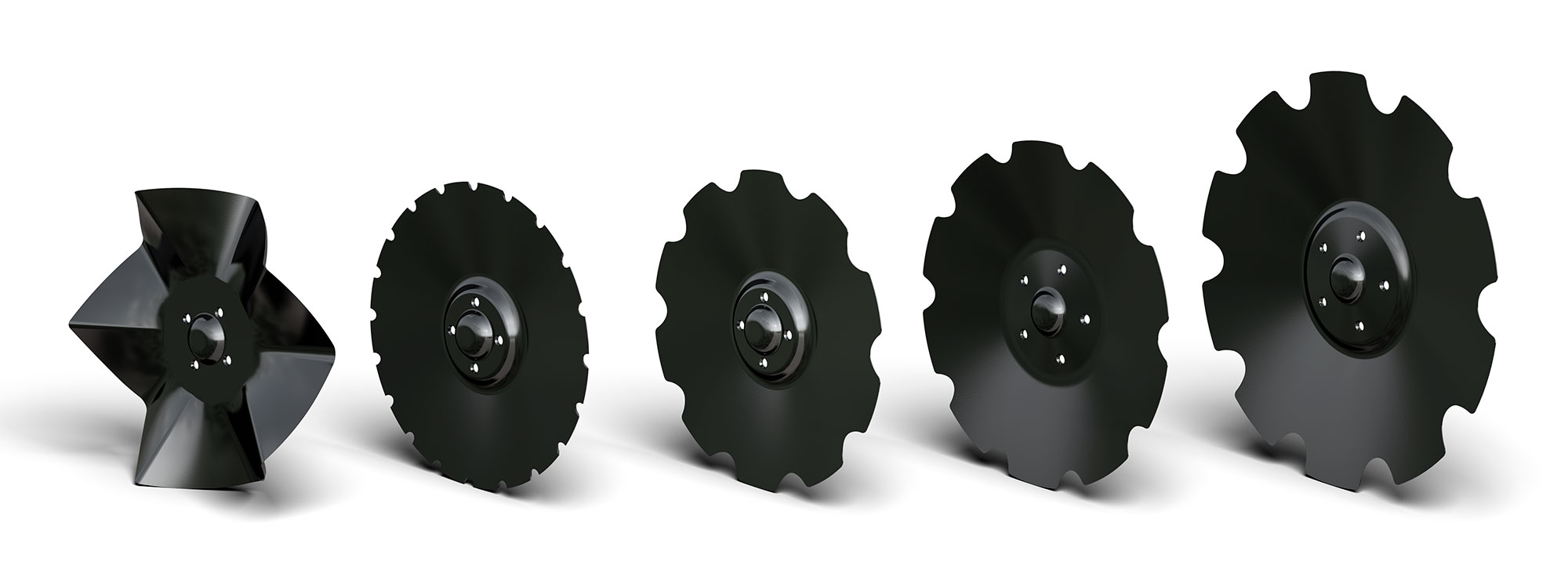Working depths disc cultivators